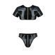 Комплект чоловічої білизни під латекс Passion 057 SET PETER XXL/XXXL Black, кроп-топ, стринги SO7635 фото 5