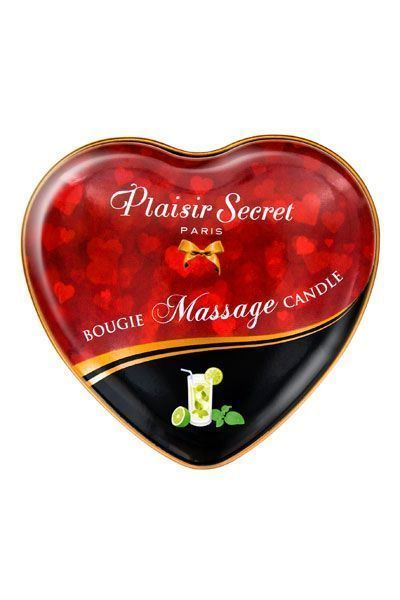 Розпродаж!!! Масажна свічка-серце Plaisirs Secrets Mojito 35 мл (термін 05.2026) SO1869-R фото