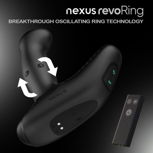 Масажер простати Nexus Revo Ring, ротація, вібрація та масаж рухомим кільцем, пульт ДК SX2700 фото