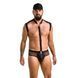 Комплект еротичної чоловічої білизни Passion 038 JOHN XXL/XXXL Black, боді, кепка SO7587 фото 1