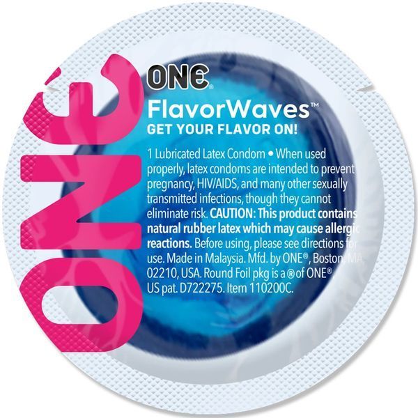 Набір ароматизованих презервативів ONE FlavorWaves, 100 шт, 6 ароматів, 6 кольорів, паковання-тубус SX0743 фото