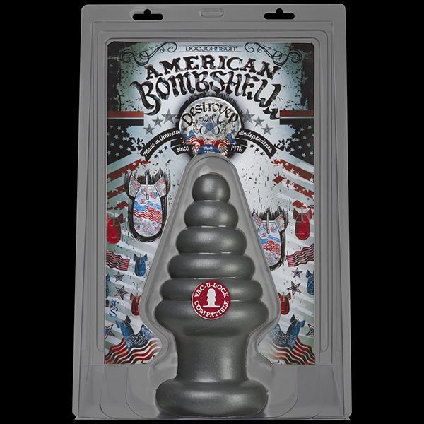 Анальна пробка для фістингу Doc Johnson American Bombshell Destroyer Gun Metal, діаметр 10,7 см SO2785 фото