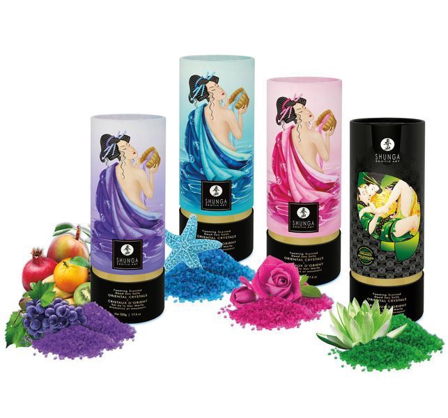 Пінлива сіль для ванни Shunga Dead Sea salt Oriental Crystals &mdash; Exotic Fruits (500 г) SO6895 фото