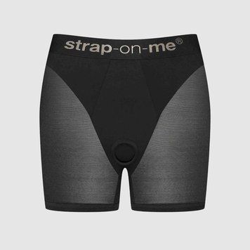 Шорти з фіксацією дилдо Strap-On-Me Harness Lingerie Halo &ndash; S &ndash; Black, велосипедки SX3512 фото