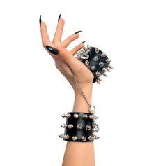 Наручники з шипами Art of Sex - Rose Spiked Leather Handcuffs (натуральна шкіра) COS-82-0115 фото