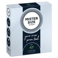 Презервативи Mister Size - pure feel - 47 (3 condoms), товщина 0,05 мм SO8032 фото