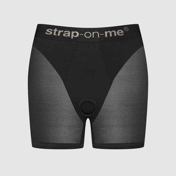 Шорти з фіксацією дилдо Strap-On-Me Harness Lingerie Halo &ndash; L &ndash; Black, велосипедки SX3517 фото