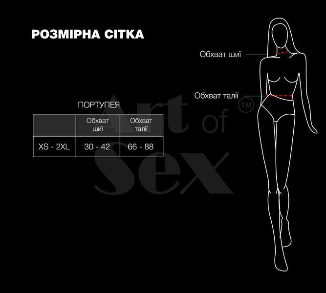 Жіноча портупея з шипами Art of Sex - Milana, екошкіра, розмір XS-2XL, колір чорний SX4668 фото