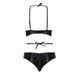 Комплект белья Passion Exclusive NAVEL SET XXL/XXXL, black, трусики и лиф с элементами под латекс PS24903 фото 6