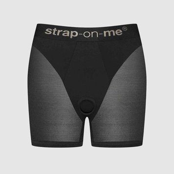 Шорти з фіксацією дилдо Strap-On-Me Harness Lingerie Halo &ndash; XL &ndash; Black, велосипедки SX3520 фото