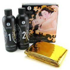 Гель для NURU-масажу Shunga Oriental Body-to-Body &ndash; Melon Mango (2 x 225 мл) плюс простирадло SO2553 фото