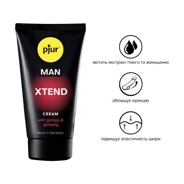 Крем для пеніса стимулювальний pjur MAN Xtend Cream 50 ml, з екстрактом гінкго та женьшеню PJ12900 фото