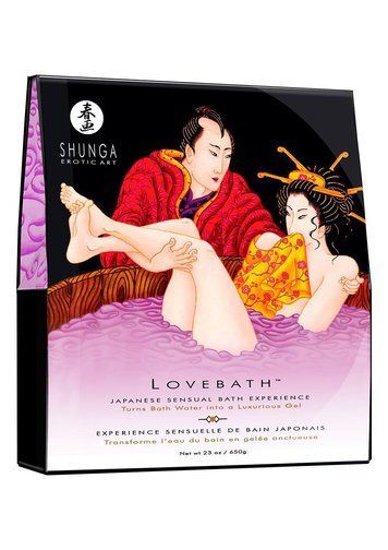 Гель для ванни Shunga LOVEBATH &ndash; Sensual Lotus 575 г, робить воду ароматним желе зі SPA-ефектом SO2545 фото