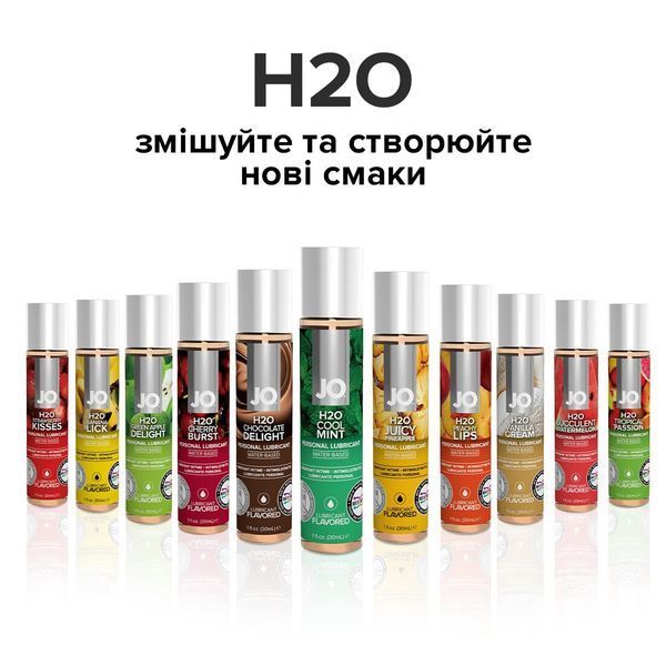 Змазка на водній основі JO H2O &mdash; Cool Mint (120 мл) без цукру, рослинний гліцерин SO1775 фото