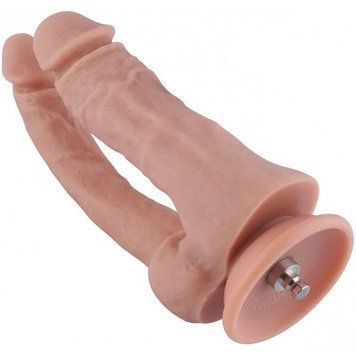 Подвійний фалоімітатор для секс-машин Hismith Double Penetrator L, 9.8&Prime;, KlicLok та присоска SO9959 фото