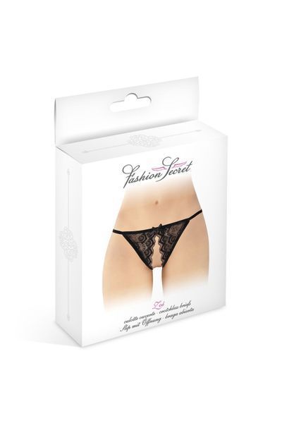 Мереживні трусики з доступом Fashion Secret Zoe Black, з бантиком SX2615 фото