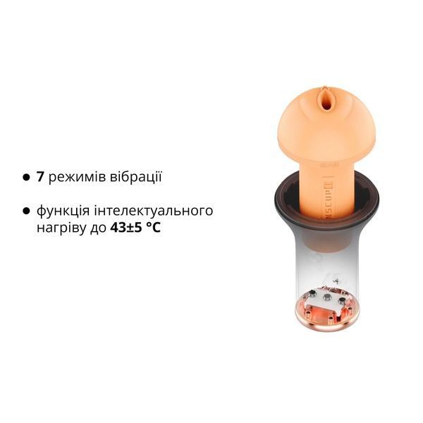 Мастурбатор Otouch INSCUP 1, 7 режимів вібрації, підігрів, вхід-вагіна, внутрішній 4D-канал SO9387 фото