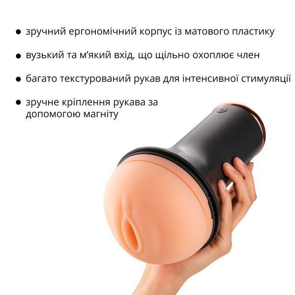 Мастурбатор Otouch INSCUP 1, 7 режимів вібрації, підігрів, вхід-вагіна, внутрішній 4D-канал SO9387 фото