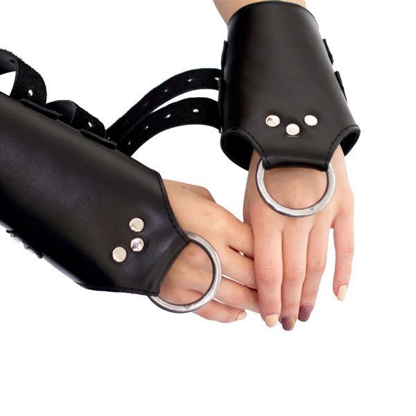 Манжети для підвісу за руки Art of Sex &ndash; Kinky Hand Cuffs For Suspension, чорні, натуральна шкіра SO5183 фото