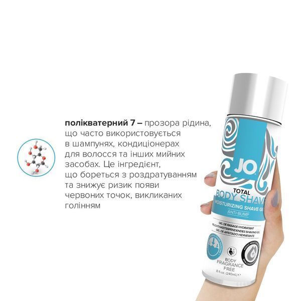 Гель для гоління JO TOTAL BODY &mdash; Anti-bump Intimate Shaving Gel (240 мл) зволожувальний SO1779 фото