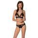 Комплект Passion CHRISTA SET Open Bra L/XL, Black, бралет з ажурним ліфом та відкритими трусиками SO5759 фото 1