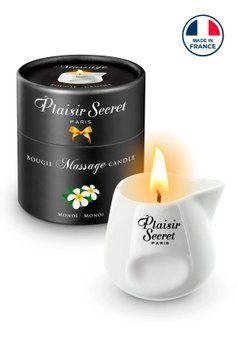 Масажна свічка Plaisirs Secrets Monoi (80 мл) подарункове паковання, керамічний посуд SX4868 фото