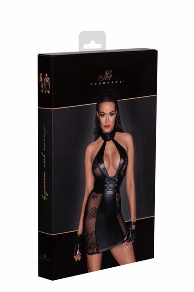 Сукня Noir Handmade F238 Short tulle dress with powerwetlook inserts, XL SX0130 фото