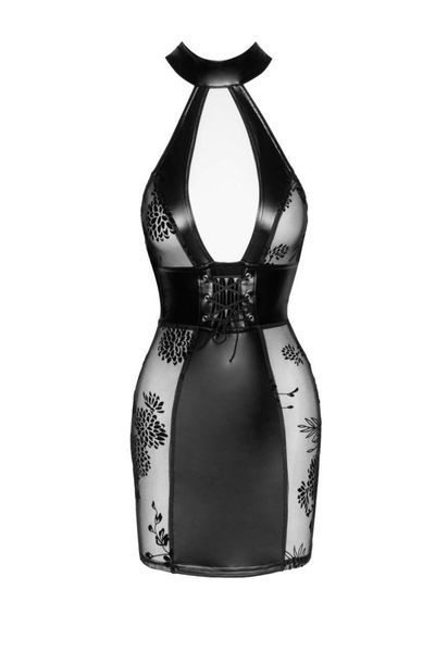Сукня Noir Handmade F238 Short tulle dress with powerwetlook inserts, XL SX0130 фото
