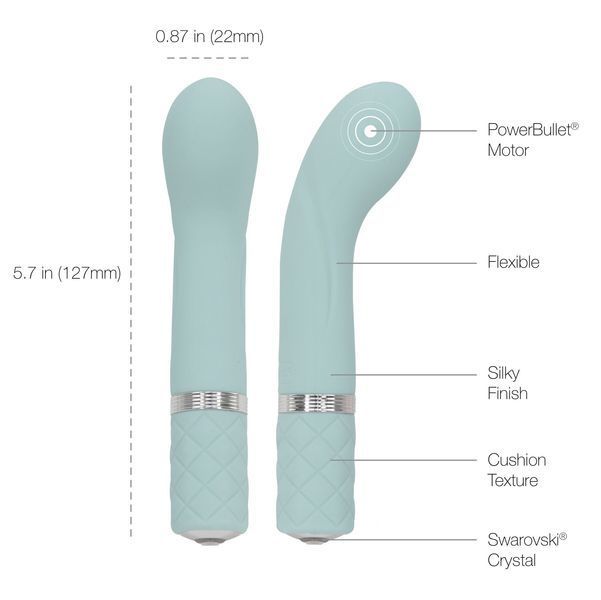 Розкішний вібратор Pillow Talk - Racy Teal з кристалом Swarovski для точки G, подарункове паковання SO2720 фото