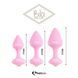 Набір силіконових анальних пробок FeelzToys - Bibi Butt Plug Set 3 pcs Pink SO4576 фото 2
