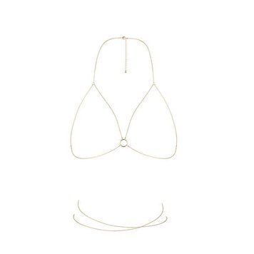 Ланцюжок портупея Bijoux Indiscrets Magnifique Bra Chain - Gold, прикраса на тіло SO2656 фото