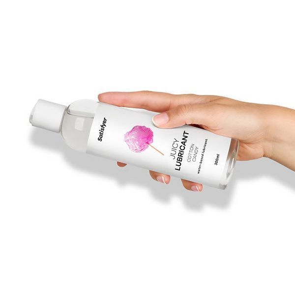 Лубрикант на водній основі Satisfyer Juicy Lubricant Cotton Candy water based 300 мл SX2719 фото