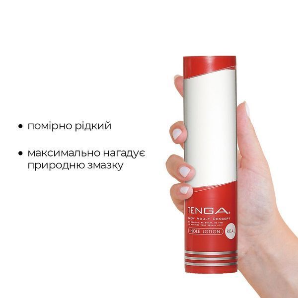 Лубрикант стандартної консистенції Tenga Hole Lotion Real (170 мл) на водній основі, універсальний TLH-002 фото