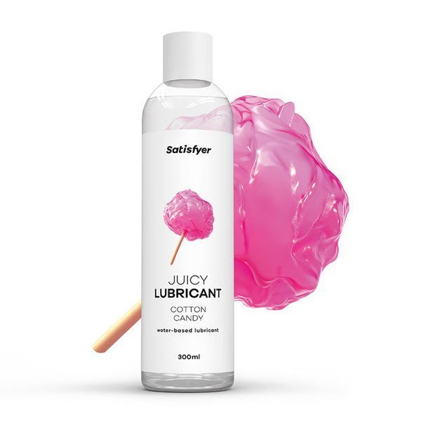 Лубрикант на водній основі Satisfyer Juicy Lubricant Cotton Candy water based 300 мл SX2719 фото
