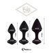 Набір силіконових анальних пробок FeelzToys - Bibi Butt Plug Set 3 pcs Black SO5065 фото 1