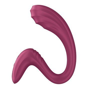 Вагінально-кліторальний вібратор Satisfyer G for Goddess 3 Wine Red, 2 мотори SX3831 фото