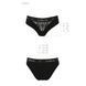 Трусики з широкою гумкою і мереживом Passion PS001 PANTIES XL, black SO4162 фото 6