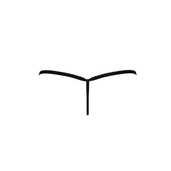 Трусики мереживні Passion Exclusive ATHENA THONG S/M, black PS21908 фото