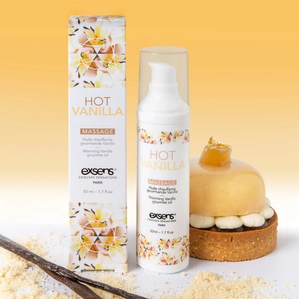 Масажна олія EXSENS Hot Vanilla 50мл розігрівальна, без цукру, без парабенів, їстівна SO2357 фото