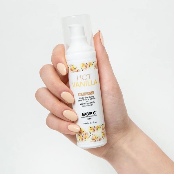 Масажна олія EXSENS Hot Vanilla 50мл розігрівальна, без цукру, без парабенів, їстівна SO2357 фото