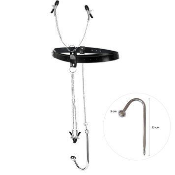 Бондажний набір із металевим анальним гаком №2 Art of Sex Blanca Bondage set with anal hook №2 SO9792 фото
