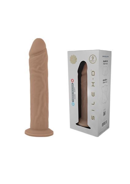 Фалоімітатор SilexD Flesh (MODEL 2 size 9in) Liquid Silicone, підходить для торса Apollo S і L SX1702 фото