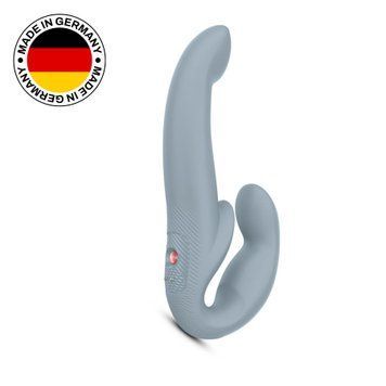 Безремінний страпон з вібрацією Fun Factory SHARE VIBE PRO cool grey, регульований SX0977 фото