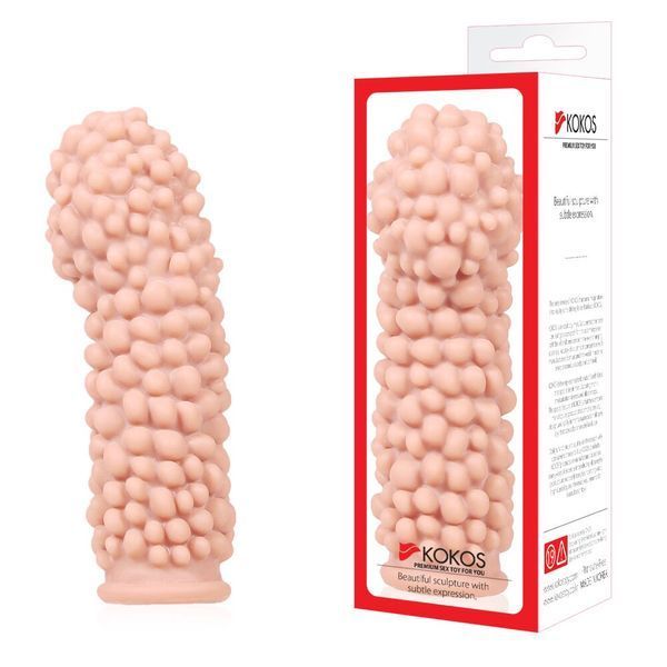 Насадка на член Kokos Extreme Sleeve ES.08 розмір M, потовщувальна, стимулюючий рельєф SO1818 фото