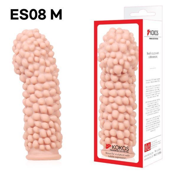 Насадка на член Kokos Extreme Sleeve ES.08 розмір M, потовщувальна, стимулюючий рельєф SO1818 фото