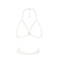 Ланцюжок портупея Bijoux Indiscrets Magnifique Bra Chain - Gold, прикраса на тіло SO2656 фото
