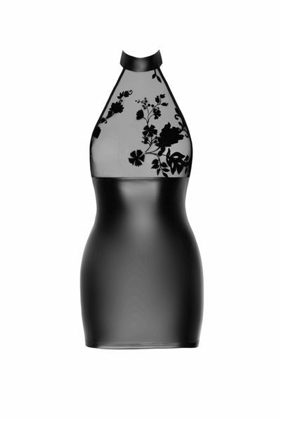 Сукня Noir Handmade F311 Eros, 3XL, black, міні, спідниця під латекс, &mdash; сітка, відкрита спина SX0308 фото
