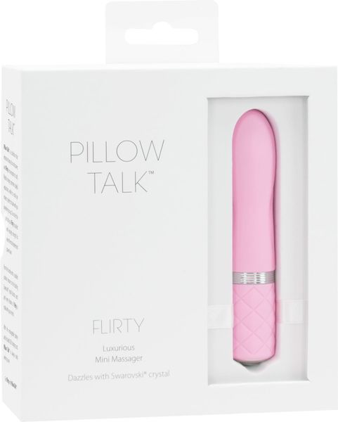 Розкішний вібратор PILLOW TALK - Flirty Pink з кристалом Swarovski, гнучка головка SO2725 фото