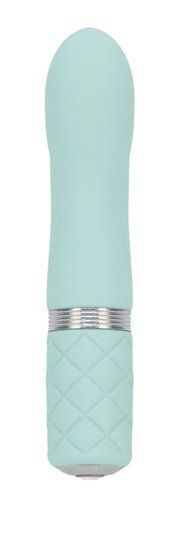 Розкішний вібратор PILLOW TALK - Flirty Teal з кристалом Swarovski, гнучка головка SO2726 фото